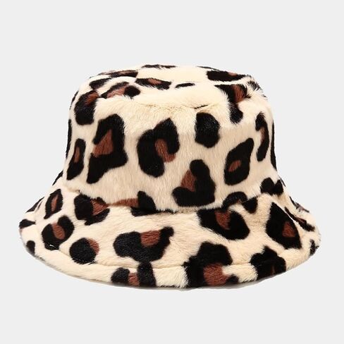 Quanhaigou Winter Faux Fur Bucket Hat,Fuzzy Warm Hat for Women Men, Fluffy Fisherman Cap in Saudi Arabia