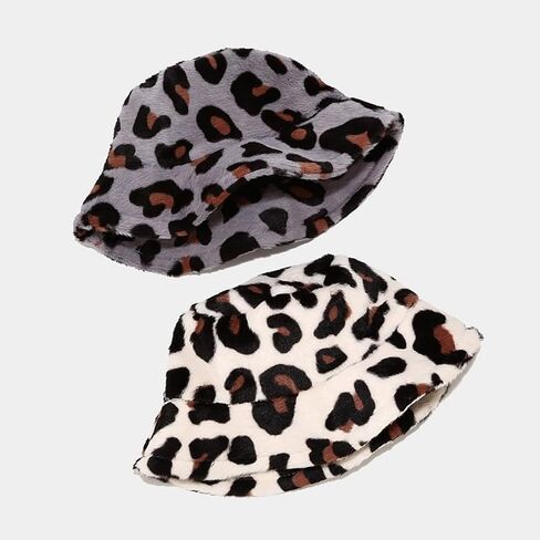 Quanhaigou Winter Faux Fur Bucket Hat,Fuzzy Warm Hat for Women Men, Fluffy Fisherman Cap in Saudi Arabia