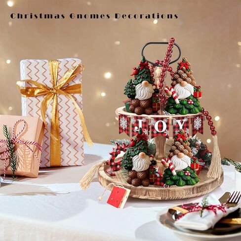 زينة عيد الميلاد التماثيل | مجموعة من 2 تماثيل من الراتنج لعيد الميلاد | تماثيل Tomte السويدية للعطلات الإسكندنافية لديكور سطح الطاولة في الأماكن المغلقة | قطع مركزية للطاولة هدايا عتبة النافذة 4.2 بوصة in Saudi Arabia