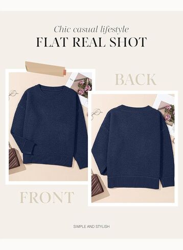 Dokotoo Womens Sweaters Crewneck Ribbed Knit Waffle Pullover Sweaters 2025 Fall Winter Fashion Clothes in Saudi Arabia