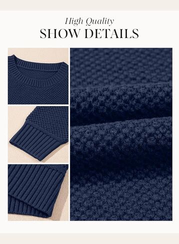 Dokotoo Womens Sweaters Crewneck Ribbed Knit Waffle Pullover Sweaters 2025 Fall Winter Fashion Clothes in Saudi Arabia