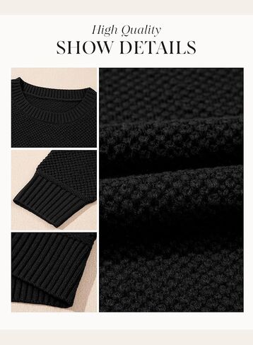 Dokotoo Womens Sweaters Crewneck Ribbed Knit Waffle Pullover Sweaters 2025 Fall Winter Fashion Clothes in Saudi Arabia