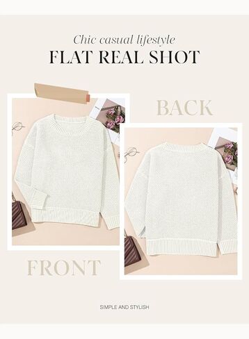 Dokotoo Womens Sweaters Crewneck Ribbed Knit Waffle Pullover Sweaters 2025 Fall Winter Fashion Clothes in Saudi Arabia