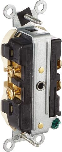 Leviton 5822-W Straight Blade Single Receptacle, 250 Vac, 20 A, 2 Pole, 3 Wire, White in Saudi Arabia