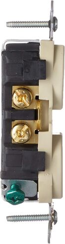 Leviton 5822-W Straight Blade Single Receptacle, 250 Vac, 20 A, 2 Pole, 3 Wire, White in Saudi Arabia
