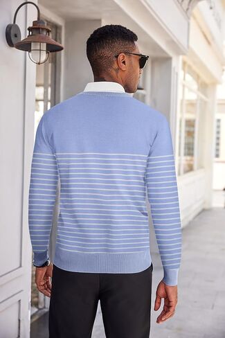 COOFANDY Men's V Neck Pullover Sweater Slim Fit Casual Dress Sweater Lightweight Knitted Sweaters in Kuwait
