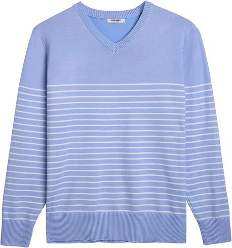 COOFANDY Men's V Neck Pullover Sweater Slim Fit Casual Dress Sweater Lightweight Knitted Sweaters in Kuwait