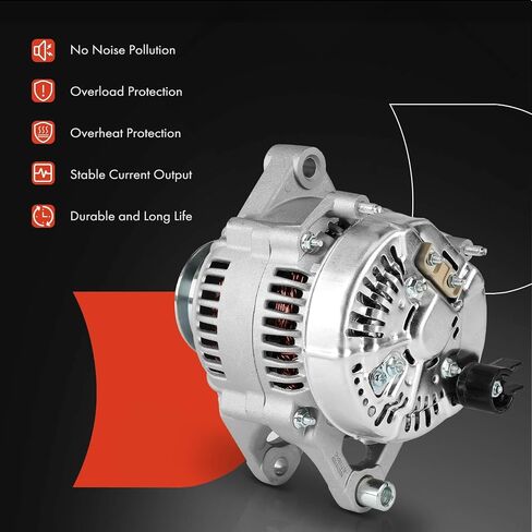 A-Premium Alternator Compatible with - 1990-1991 - Dodge Dakota, Ramcharger, B150/B250/B350, D150/D250/D350, W150/W250/W350, 12V 120A 2-Groove Pulley Clockwise in Saudi Arabia