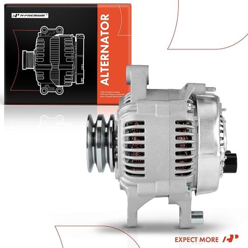 A-Premium Alternator Compatible with - 1990-1991 - Dodge Dakota, Ramcharger, B150/B250/B350, D150/D250/D350, W150/W250/W350, 12V 120A 2-Groove Pulley Clockwise in Saudi Arabia