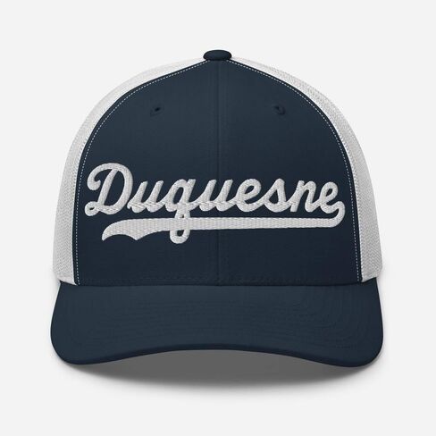 Duquesne قبعة Duquesne قبعة سائق الشاحنة البيسبول النصي قبعة مطرزة خمر شبكة رياضية سووش هدية تذكارية أغطية الرأس MO PA in Saudi Arabia
