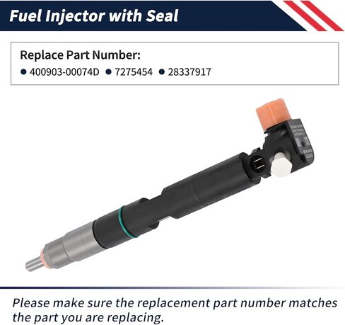 400903-00074D Fuel Injector with Seal Fit for Bobcat Excavators/Skid Steers For Doosan D24 D18 Engine #7275454 28337917 in Kuwait