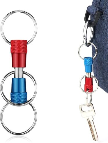 3-Way Quick Release Keychain, Detachable Key Rings Pull Apart Separate Quick Disconnect Release Convenient Accessory in Saudi Arabia