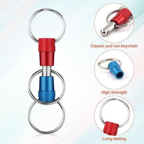 3-Way Quick Release Keychain, Detachable Key Rings Pull Apart Separate Quick Disconnect Release Convenient Accessory in Saudi Arabia