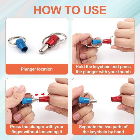 3-Way Quick Release Keychain, Detachable Key Rings Pull Apart Separate Quick Disconnect Release Convenient Accessory in Saudi Arabia