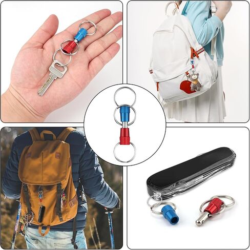 3-Way Quick Release Keychain, Detachable Key Rings Pull Apart Separate Quick Disconnect Release Convenient Accessory in Saudi Arabia