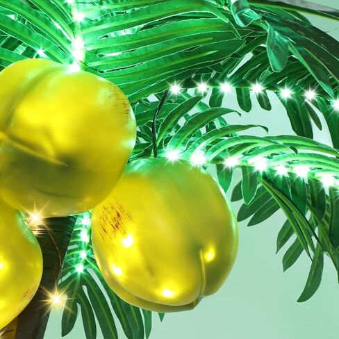 6 ft Lighted Palm Tree LED Lighted Palm Trees for Outside Patio Dimmable with Adapter Artificial Palm Tree Decor for Home, Party, Christmas, Indoor Outdoor in Kuwait