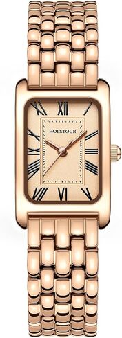 Gold Watches for Women Vintage Bracelet Roman Dial Rectangular Case Gold Watch Waterproof with Tools in Saudi Arabia