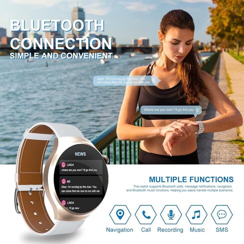 ساعات للنساء، متوافقة مع هواتف iPhone/Android، ساعات ذكية للنساء، مع مراقب معدل ضربات القلب/النوم/Spo2، ساعة رياضية، ساعة ذكية للياقة البدنية مقاومة للماء (ذهبي) in Saudi Arabia