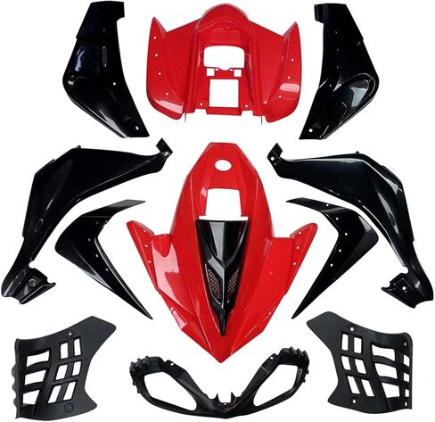 RedCap ATV Complete Plastic Body Fender Front Rear Kit for Taotao ATA125G Cougar 200 SPORT Cheetah Coolster 3125C 3125CX Chinese 125cc ATVs - (Red) in Saudi Arabia