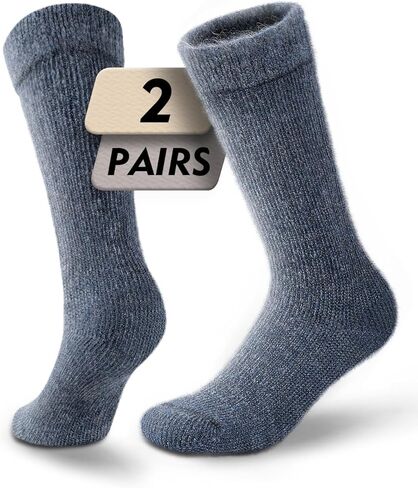 Alpaca Wool Thermal Boot Socks, Heavyweight Warm Winter Socks Thick Cushioned Moisture-Wicking Fleece Outdoor & House in Kuwait