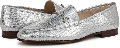 حذاء Loraine Loafer النسائي من Sam Edelman، فضي ناعم، 6.5 in Kuwait