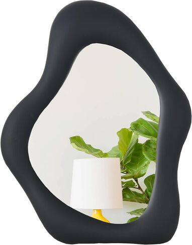 Small Wall Mirror Table Mount Cosmetic Mirror 10 “L x 8.8 "W (Black) in Saudi Arabia