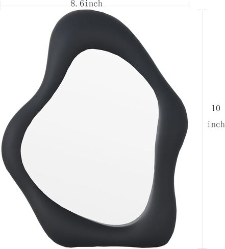 Small Wall Mirror Table Mount Cosmetic Mirror 10 “L x 8.8 "W (Black) in Saudi Arabia