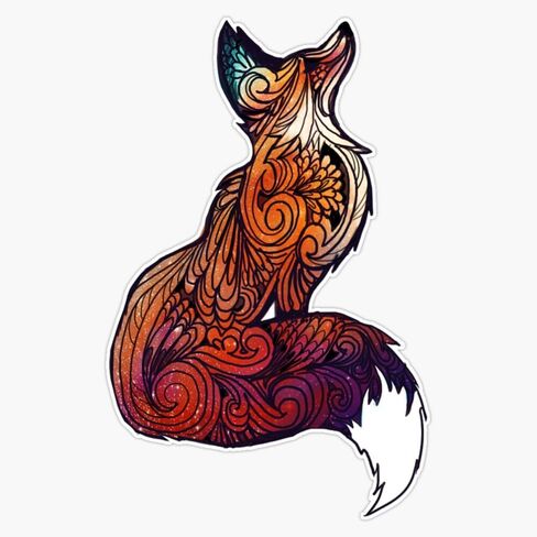 MAGNET Space Fox Magnetic Vinyl Sticker Decal Magnet 5" in Saudi Arabia