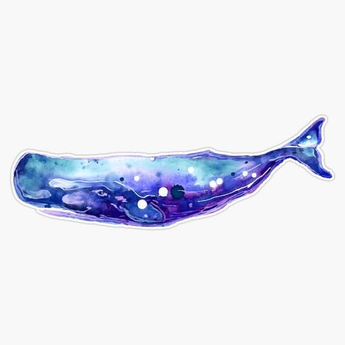 Sperm Whale Vinyl Sticker Waterproof Decal Laptop Wall Window Bumper Sticker 5" in Saudi Arabia