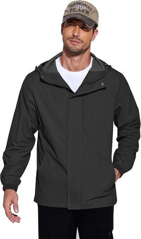 COOFANDY Men's Rain Jacket Waterproof With Hood Lightweight Packable Raincoat Windbreaker For Cycling Golf Travel Fishing in Kuwait