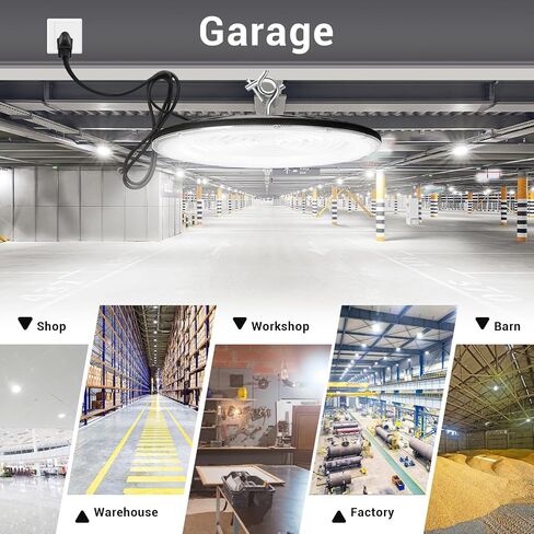 4 Pack 500W UFO Led High Bay Light,120VAC,5000K Daylight Commercial Bay Lighting,IP66 Waterproof,71050LM,2150W MH/HPS with Plug Area Lighting for Warehouse/Shop/Workshop/Garage/Barn/Gym/Factory in Kuwait
