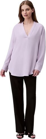 Calvin Klein Womens Relaxed V Neck Blouse in Saudi Arabia