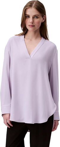 Calvin Klein Womens Relaxed V Neck Blouse in Saudi Arabia