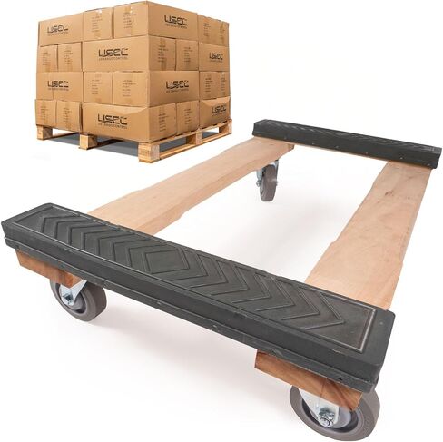 US Cargo Control Dolly for Moving with Rubber Caps, (1,000 lbs. Load Capacity) Heavy Duty 4 Wheel Dolly for Moving Heavy Items, Non-Marking 4" Rubber Swivel Wheels (18.5 Inch x 32.5 Inch) in Saudi Arabia