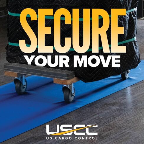 US Cargo Control Dolly for Moving with Rubber Caps, (1,000 lbs. Load Capacity) Heavy Duty 4 Wheel Dolly for Moving Heavy Items, Non-Marking 4" Rubber Swivel Wheels (18.5 Inch x 32.5 Inch) in Saudi Arabia