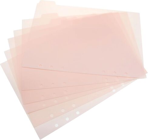 6 PCS A5 White Binder Dividers A5 6 Ring Binder Dividers Planner Dividers for 6-Ring Binders Calendars Notebook Pages in Kuwait