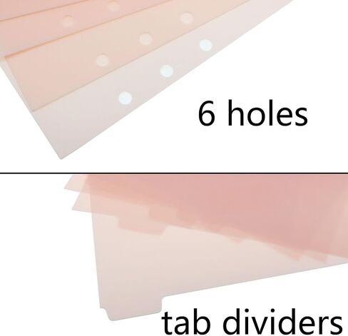 6 PCS A5 White Binder Dividers A5 6 Ring Binder Dividers Planner Dividers for 6-Ring Binders Calendars Notebook Pages in Kuwait