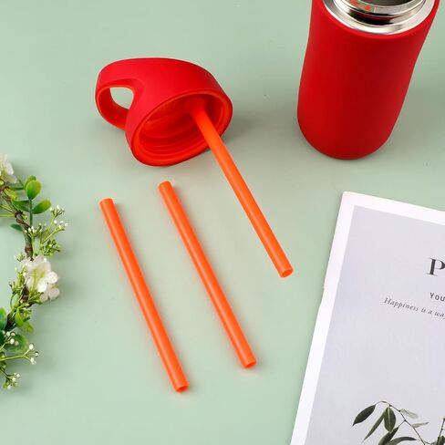 6pcs Replacement Straws for Gatorade Kids Rookie Metal Water Bottle 12oz, Reusable Plastic Straws for Gatorade 12oz Kids Rookie Metal Water Bottle Accessories Sports Bottle Accessories Straws (Orange) in Saudi Arabia