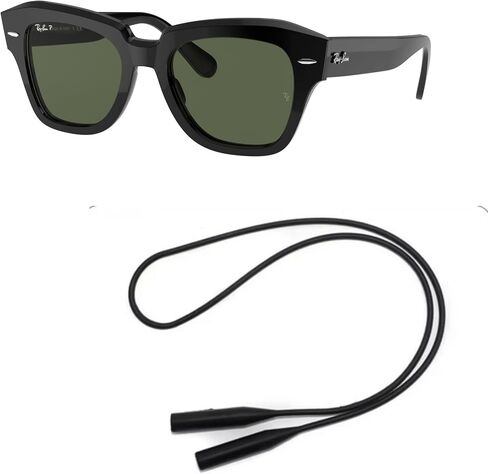 Ray-Ban RB2186 Sunglasses Bundle: RB 2186 STATE STREET and Universal Anti-slip Silicone Leash in Saudi Arabia