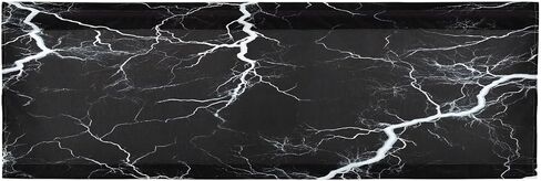 Black Wild Marble Lightning Kitchen Valances Curtain, Black White Marble Texture Small Window Curtain Valance for Bedroom Bathtoom Sink Rod Pocket One Panel 54 x 18 Inch in Saudi Arabia