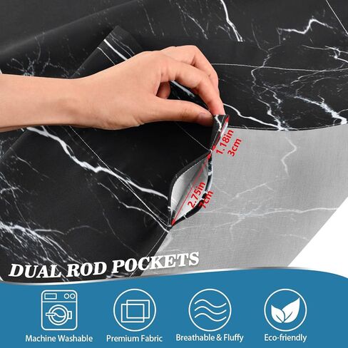 Black Wild Marble Lightning Kitchen Valances Curtain, Black White Marble Texture Small Window Curtain Valance for Bedroom Bathtoom Sink Rod Pocket One Panel 54 x 18 Inch in Saudi Arabia