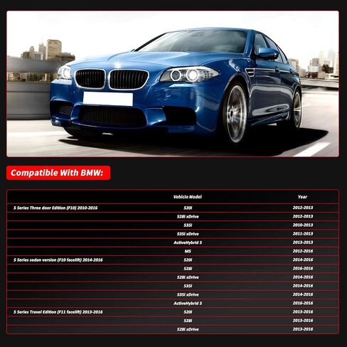 63117343876 2010-2016 لسيارات BMW 5 Series F10 F11 F18 LED وحدة ضوء عين الملاك ديود لمبة استبدال المصباح رقم # 59SKV073 9DW191482-001 7212710 27-1846 73212710 896519 12156679 20-73-0201 in Kuwait