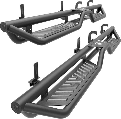 Running Boards Side Steps Compatible for 2007-2018 Chevy Silverado & GMC Sierra 1500, 2007-2019 Chevrolet Silverado & GMC Sierra 2500 3500 HD Crew Cab, Side Step Nerf Bar Two Stairs Design in Saudi Arabia