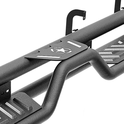 Running Boards Side Steps Compatible for 2007-2018 Chevy Silverado & GMC Sierra 1500, 2007-2019 Chevrolet Silverado & GMC Sierra 2500 3500 HD Crew Cab, Side Step Nerf Bar Two Stairs Design in Saudi Arabia