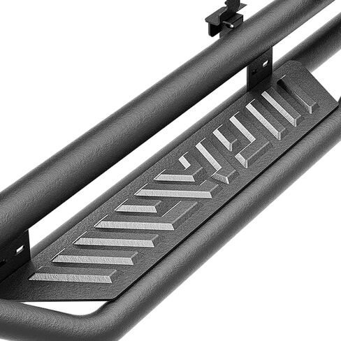Running Boards Side Steps Compatible for 2007-2018 Chevy Silverado & GMC Sierra 1500, 2007-2019 Chevrolet Silverado & GMC Sierra 2500 3500 HD Crew Cab, Side Step Nerf Bar Two Stairs Design in Saudi Arabia