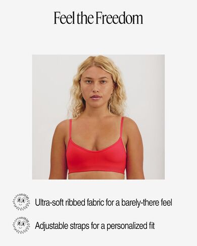 Organic Basics Women's Naked Ribbed V-Neck Bralette in Kuwait