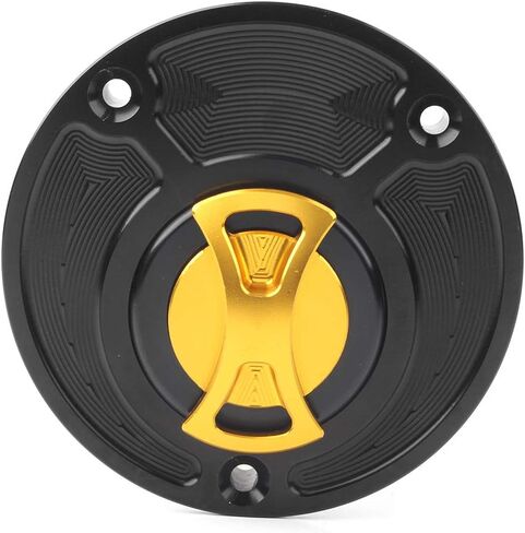 Three T Keyless Twist Off Gas Tank Fuel Caps Cover for Yamaha for Fazer FZ1 FZ6 YZF-R1 YZF-R6 YZF-R6S FJR1300 All Years, For Ducati 748 916 996 998 1098 Monster All Years, Gold in Saudi Arabia