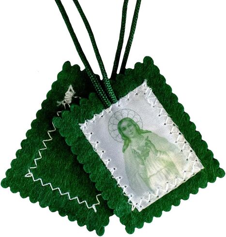 The Green Scapular | Wearable Devotion to the Immaculate Heart of Mary | Powerful Catholic Accessory for Spiritual Comfort | Great Christian Gift for Confirmation in Saudi Arabia