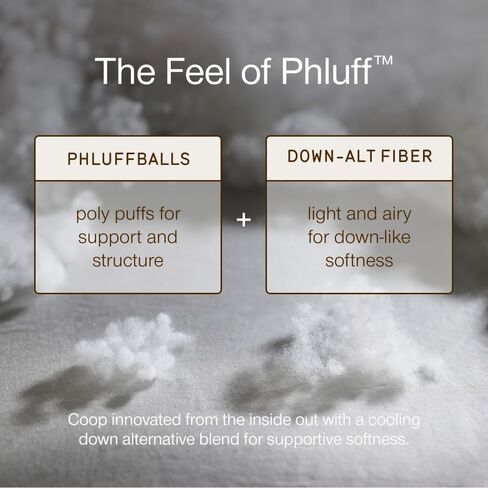 Coop Home Goods Extra Oomph AC Fill, Gel-Infused Memory Foam & Poly Fill, 1/2 Pound Bag, Refill for Eden Memory Foam Pillow, GREENGUARD Gold and CertiPUR-US Certified in Kuwait