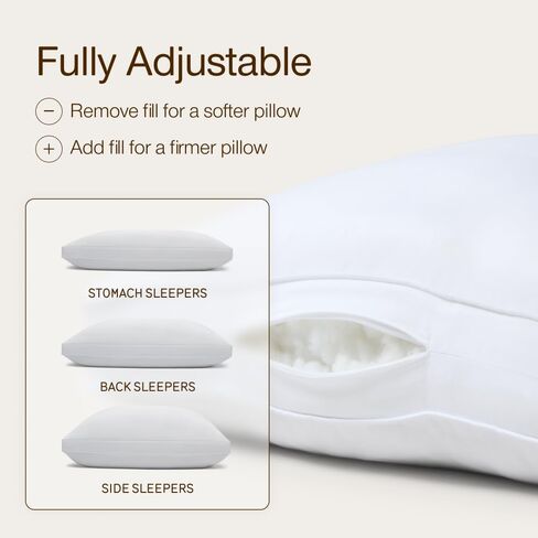 Coop Home Goods Extra Oomph AC Fill, Gel-Infused Memory Foam & Poly Fill, 1/2 Pound Bag, Refill for Eden Memory Foam Pillow, GREENGUARD Gold and CertiPUR-US Certified in Kuwait